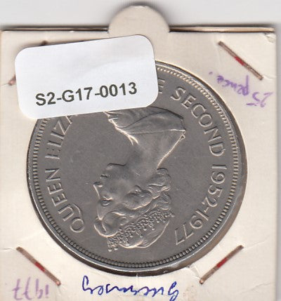 S2-G17-0013 Guernsey 25 Pence UNC 1977 KM31