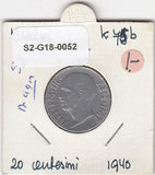 S2-G18-0052 Italië 20 Centesimi ZG 1940 KM75b XVIII MAGN-Reeed