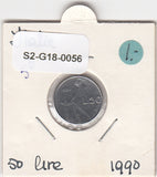 S2-G18-0056 Italy 50 Lire VF 1990 KM95.2   small