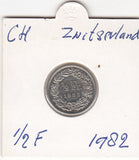 S2-G19-0003 Switzerland 1/2 Franc VF 1982 KM3a