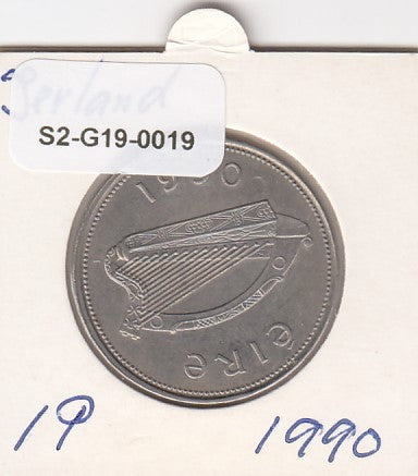 S2-G19-0019 Ireland 1 Pound VF 1990 KM27