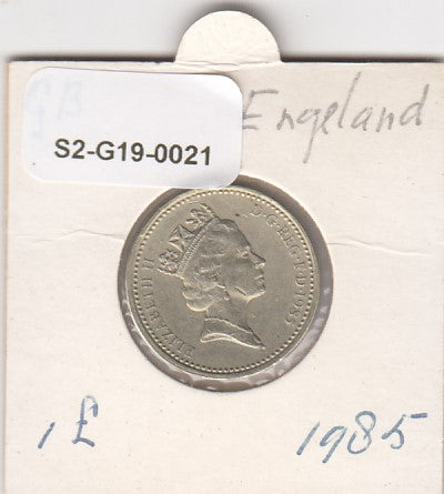 S2-G19-0021 United Kingdom 1 Pound VF+ 1985 KM941