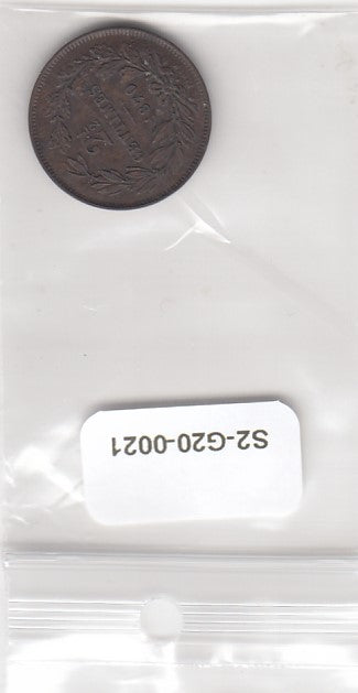 S2-G20-0021 Luxembourg 2 1/2 Centimes UNC 1870 KM21   DOT
