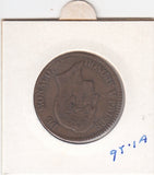 S2-G21-0001 Monaco 5 Centimes VF 1837 KM95.1a