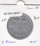 S2-G21-0017 Monaco 5 Frank VF/XF 1945 KM122