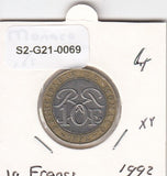 S2-G21-0069 Monaco 10 Franc VF 1992 KM163