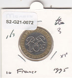 S2-G21-0072 Monaco 10 Franc VF+ 1995 KM163