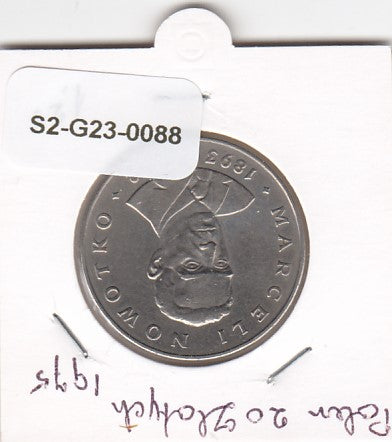 S2-G23-0088 Poland 20 Zlotych UNC 1975 Y69