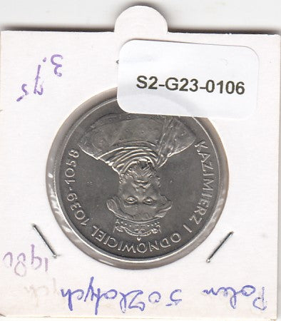 S2-G23-0106 Polen 50 Zloty UNC 1980 Y117 Kazimierz I Odnowiciel