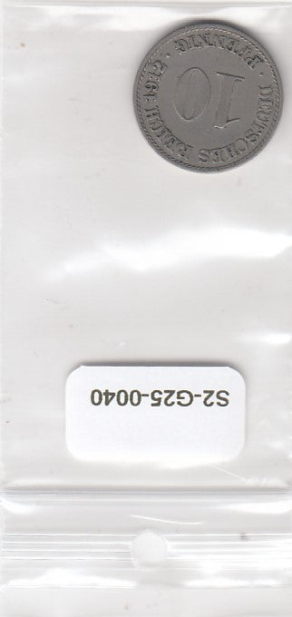 S2-G25-0040 Germany 10 Pfennig AU 1912 KM12 A
