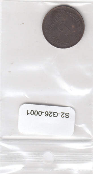 S2-G26-0001 Luxembourg 5 Centimes FI 1930 KM40