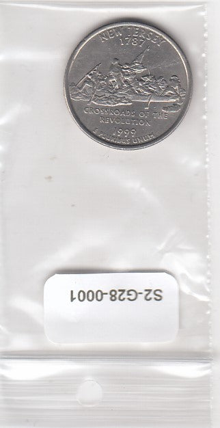 S2-G28-0001 United States Quarter VF 1999 KM295 P New Jersey
