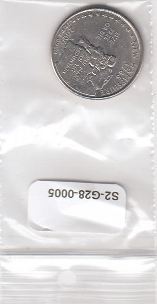S2-G28-0005 United States Quarter VF 2000 KM308 P New Hampshire