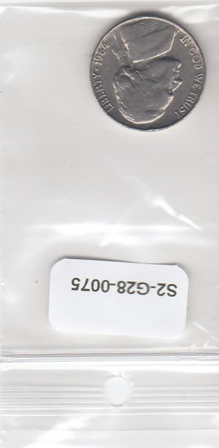 S2-G28-0075-M33 United States 5 Cents CQ 1964 KM192