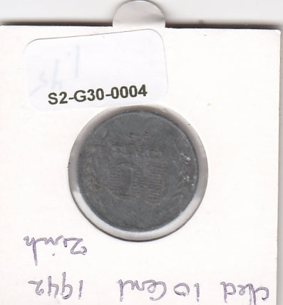 S2-G30-0004 Netherlands 10 Cents FI 1942 KM173