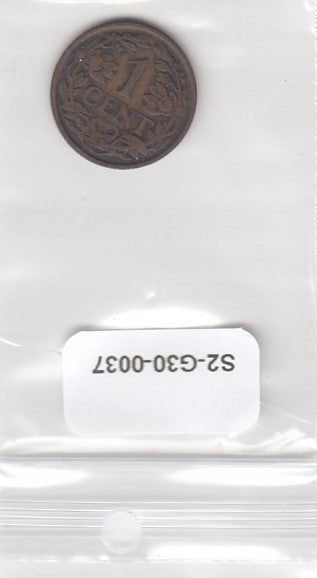 S2-G30-0037 Netherlands 1 Cent VF 1925 KM152
