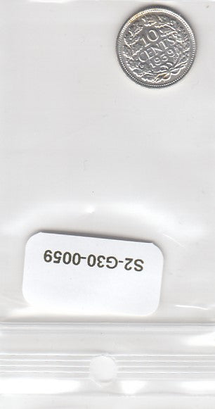 S2-G30-0059 Netherlands 10 Cents XF 1939 KM163
