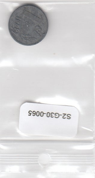 S2-G30-0065 Netherlands 1 Cent FI/VF 1942 KM170