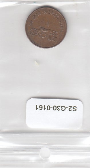 S2-G30-0161 Norway 50 Ore VF 1996 KM460