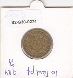 S2-G30-0274 Germany  10 Rentenpfennig VF 1924 KM33 J