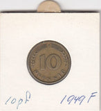 S2-G30-0281 Germany  10 Pfennig VF 1949 KM103 F BDL