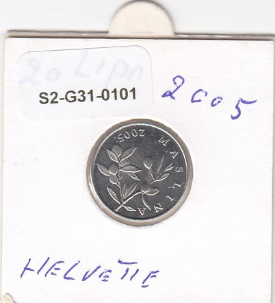 S2-G31-0101 Croatia 20 Lipa XF/UNC 2005 KM7