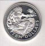 S2-G32-0016 Barbados 10 Dollars PROOF 1976 KM26a FM ZILVER