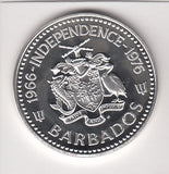 S2-G32-0016 Barbados 10 Dollars PROOF 1976 KM26a FM ZILVER
