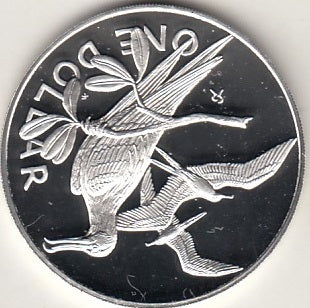 S2-G32-0020-M01 Britse Maagdeneilanden 1 Dollar PROOF 1976 KM6a FM ZILVER