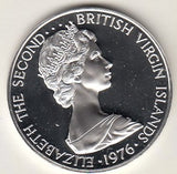 S2-G32-0020-M01 Britse Maagdeneilanden 1 Dollar PROOF 1976 KM6a FM ZILVER