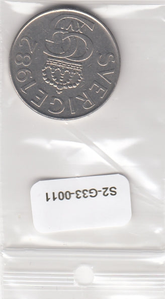 S2-G33-0011 Zweden 5 Kronor VF/XF 1982 KM853