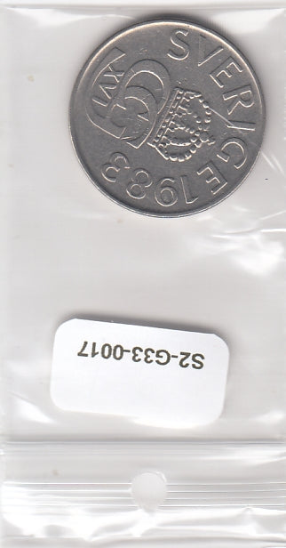 S2-G33-0017 Zweden 5 Kronor VF+ 1983 KM853