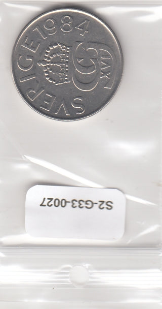 S2-G33-0027 Zweden 5 Kronor ZG+ 1984 KM853