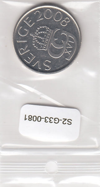 S2-G33-0081 Zweden 5 Kronor UNC 2008 KM853