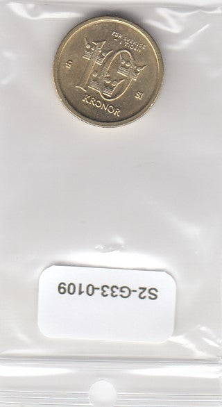 S2-G33-0109 Zweden 10 Kronor XF 2007 KM895 SI