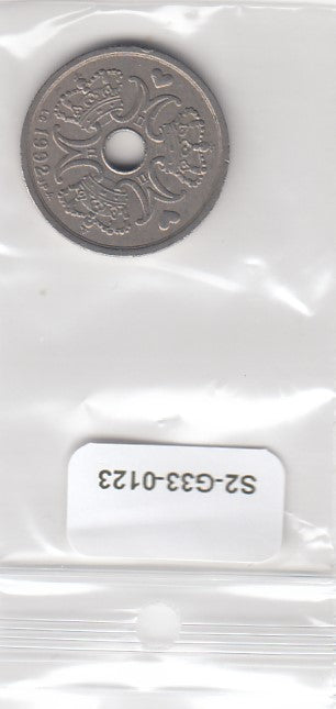 S2-G33-0123 Denmark 2 Kroner VF 1992 KM874