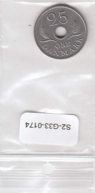S2-G33-0174 Denmark 25 Ore VF 1969 KM855