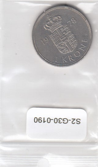 S2-G33-0190 Denmark 1 Krone VF 1979 KM419
