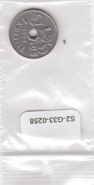 S2-G33-0258-M58 Noorwegen 1 Kroon ZFR/PR 1998 KM462