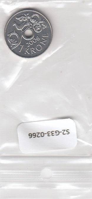 S2-G33-0266-M47 Norway 1 Krone VF+ 2006 KM462