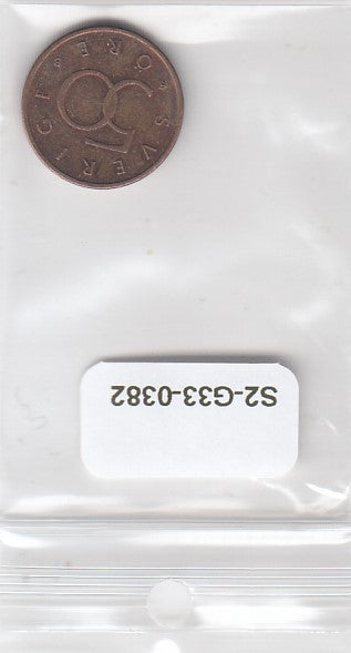 S2-G33-0382-M05 Sweden 50 Ore VF 2002 KM878 B