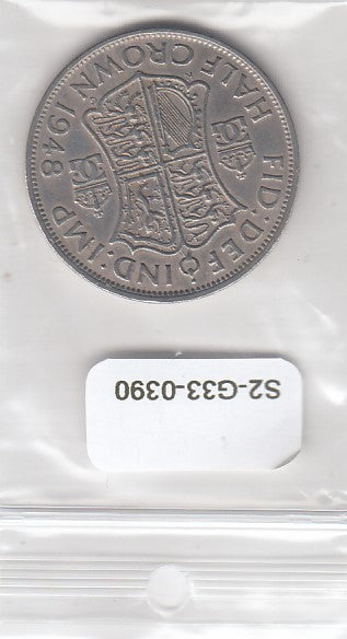 S2-G33-0390 Great Britain Half Crown VF 1948 KM24