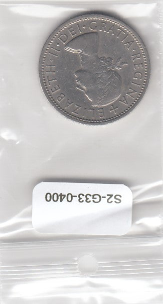 S2-G33-0400 Great Britain 2 Shillings VF 1964 KM906