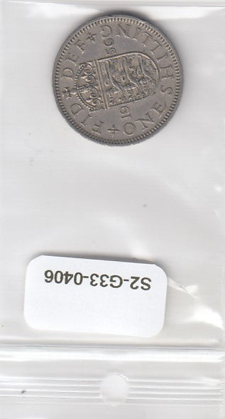 S2-G33-0406 Great Britain One Shilling VF 1956 KM904   English