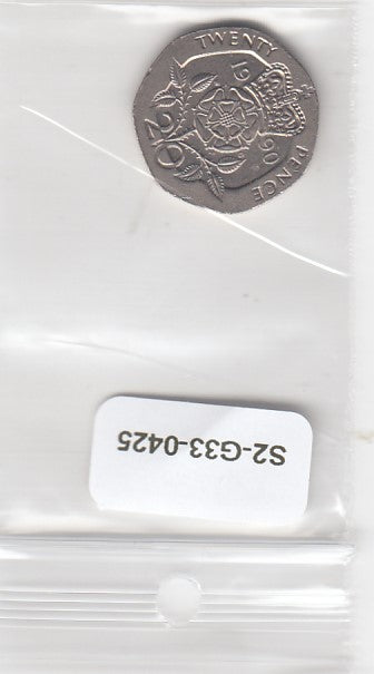 S2-G33-0425 Great Britain 20 Pence VF+ 1990 KM939