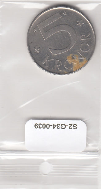 S2-G34-0039 Sweden 5 Kronor VF+ 1983 KM853