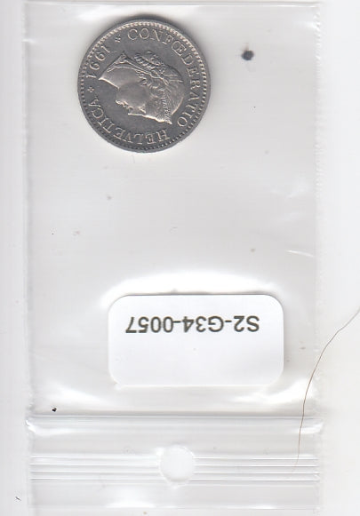 S2-G34-0057 Switzerland 10 Rappen XF 1991 KM27