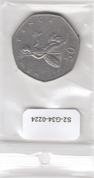 S2-G34-0224 UK 50 Penny VF 1978 KM913