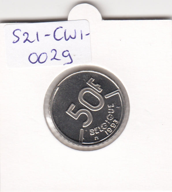 S21-CW1-0029 Belgium 50 Franc 1993  KM168 FDC Belgique