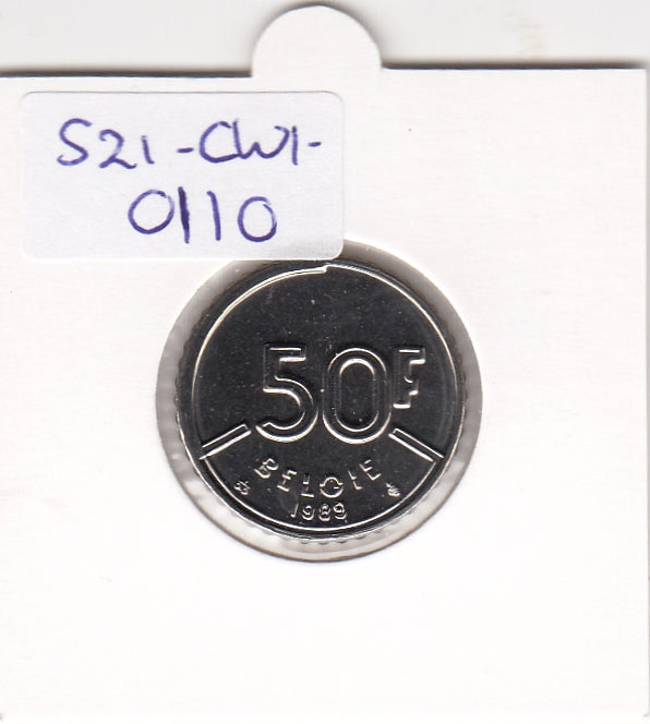 S21-CW1-0110 Belgium 50 Franc 1989  KM169 FDC Belgie
